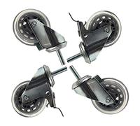 Wheels 4 Pcs Swivel Stem Castor Wheel 75mm(3 Inch), Threaded Casters with Brakes, M8X30mm,M10X30mm,M12X30mm,Furniture Caster for Flower Pot Shelf, Cabinet, Tables and s(Size:M12*30mm,Color:4 Br ((2