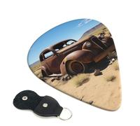 Wheels Abandoned In The Desert Guitar Plectrums, 6 Guitar Plectrums, Double Sided Printing, For Acoustic Guitar, Bass, Ukulele, Electric Guitar (0.46 Mm 0.71 Mm 0.96 Mm)