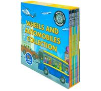 Wheels and Automobiles Collection 12 Amazing Books Set: (Hustling and Bustling Machines, Boats, Buses, Cars, Submarines, Trains, Trucks, Planes, Cranes, Tractors, Diggers, Rockets, Helicopters)