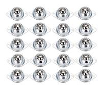 Wheels,Ball Caster 20Pcs Metal Steel Swivel Ball Caster Wheel Car Robot Universal Eye Round Wheel for Machinery Trolleys Furniture Hardware (Color : Silver)