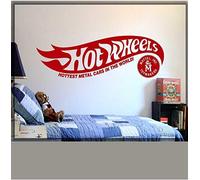 Wheels Logo Vinyl Wall Decal Room Home Art Decor Wall Decor Hot and Wheels Original Decal Logo Room Bedroom Decor Stickers 124X42Cm
