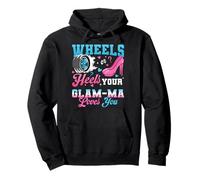 Wheels Or Heels Your Glam-Ma Loves You Gender Reveal Party Pullover Hoodie