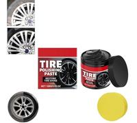 Wheels Shine Balm with Sponge Applicator,Tire Polishing Paste,Wheel Polishing Paste,No-Rinse Tire Dressing Car Wheel Scratch Repair Polish Kit,Sturdy Formula for Long Lasting Shine (1 Pcs)