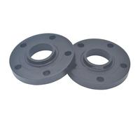 Wheels Spacer 2pcs 15/20/25mm 5x112-57.1 Silver Black Forged Aluminum 6061-T6 Car Wheel Spacer Shims Plate(Black,20MM)