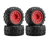 Wheels Tire Set For Arrma For Mini For Kraton 3S For BLX 1/16 Rc | Rubber tires and plastic wheels improve off-road traction and handling Upgrade for RC trucks cars. RC Tires Hub Wheel