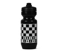 Wheelsuckr Purist 22 oz Cycling Water Bottle by Specialized Bikes Checkerboard Ska Screen Print | MoFlo 2.0 Cap | Made in USA, Black