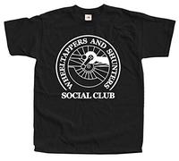 Wheeltappers & Shunters Social Club T Shirt TEE Black red Yellow BlackL