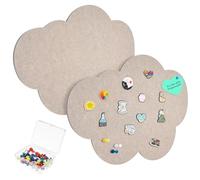 Whemyreat 2 Pcs Cloud Felt Bulletin Board, Cute Versatile Cork Boards Wall Mounted,Self-Adhesive Largely Picture Vision Pin Board with Pushpins for Memo,Photo Display,Wall Home Decor,7.3 x 25.9 Camel