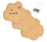 Whemyreat 3 Pcs Cloud Felt Pin Board, Cute Bulletin Board, Self Adhesive Corkboard, Felt Memo Boards with Pushpin, Wall Mounted Cork Boards,Diy Photo Memo Notice Display for Office Home School 22x30cm