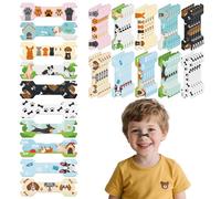 Whemyreat 60pcs Kids Nose Strips with Different Dogs Patterns Breathe Snoring Strips for Boys and Girls Anti Snoring Breathing Nose Clips Instantly Relieves Nasal Congestion Colds for Sports and Sleep