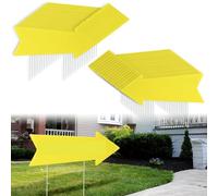 Whemyreat Pack of 35 Wedding Direction Signs 40 x 15 cm, Empty Arrow Yard Signs with Stakes, Wedding Direction, Yard Signs with Stakes, This Way Arrow, Yard Signs, Birthday Party Signs