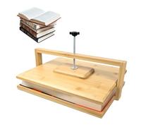 Whemyreat Wooden and Bamboo Book Press, Paper Press, Flower Press, Multifunctional Manual Sturdy Book Presser for Bookbinding Supplies, Even Printing (29 * 20cm)
