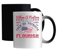 When a Nation is Filled with Strife, Then do Patriots Flourish Ceramic Magic Mug White
