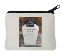 When a Phone was Tied to a Wire Humans were Free Neoprene Coin Purse Pouch 10x11cm White