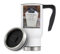 When a Phone was Tied to a Wire Humans were Free Vacuum Insulated Thermal Travel Coffee Mug 480ml White