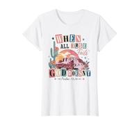 When All Else Fails God Doesn't Psalms 73:26 Value Graphic T-Shirt, Women, White, M