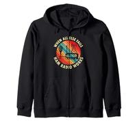 When All Else Fails Ham Radio Works Retro Radio Operator Zip Hoodie
