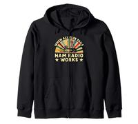 When All Else Fails Ham Radio Works Retro Rainbow Zip Hoodie