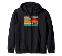 When All Else Fails Ham Radio Works Retro Sunset Zip Hoodie