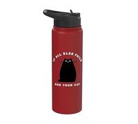 When All Else Fails, Hug Your cat Stainless Steel Insulated Water Bottle