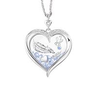 ‘When Angels Are Near’ Ladies’ Diamond Pendant - A unique remembrance ladies' necklace, with sterling silver, rhodium plating, 14 Swarovski® crystals and a genuine diamond. The Bradford Exchange.
