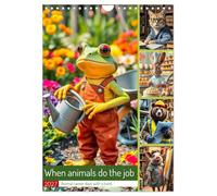 When animals do the job - Animal career days with a twist (Wall Calendar 2027 DIN A4 portrait), CALVENDO 12 Month Wall Calendar: Furry power careers from the building site to the bakery