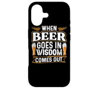 When Beer Goes In Wisdom Comes Out Funny Beer Lover Case for iPhone 17