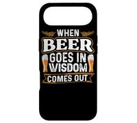 When Beer Goes In Wisdom Comes Out Funny Beer Lover Case for iPhone Air