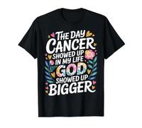 When Cancer Came God Showed Up Even Bigger - Value Graphic T-Shirt, Men, Black, S