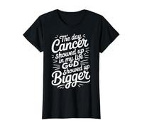When Cancer Came God Showed Up Even Bigger - Value Graphic T-Shirt, Women, Black, M