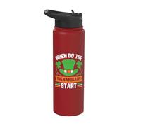 When do the Shenanigans Start - St Patricks Day Irish Stainless Steel Insulated Water Bottle