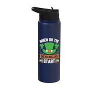 When do the Shenanigans Start - St Patricks Day Irish Stainless Steel Insulated Water Bottle