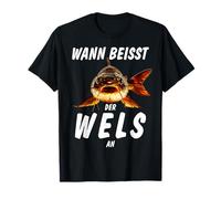 When Does The Catfish bite on Fishing Fish Anglers Passion T-Shirt