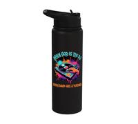 When God is The DJ Every Drop Has A Purpose Christian Music Stainless Steel Insulated Water Bottle