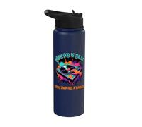 When God is The DJ Every Drop Has A Purpose Christian Music Stainless Steel Insulated Water Bottle