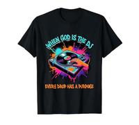 When God is The DJ Every Drop Has A Purpose Christian Music Value Graphic T-Shirt, Men, Black, S