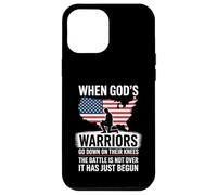 When God is Warriors Go Down On Their Knees Jesus US Flag Case for iPhone 12 Pro Max