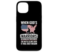 When God is Warriors Go Down On Their Knees Jesus US Flag Case for iPhone 13