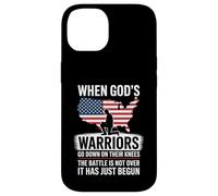 When God is Warriors Go Down On Their Knees Jesus US Flag Case for iPhone 14