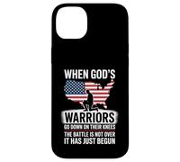 When God is Warriors Go Down On Their Knees Jesus US Flag Case for iPhone 14 Plus