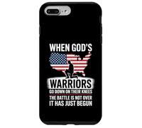 When God is Warriors Go Down On Their Knees Jesus US Flag Case for iPhone 7 Plus/8 Plus