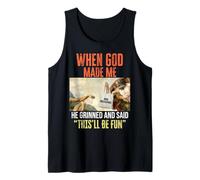 When God Made Me - Funny Creation of Adam Bad Decisions Tank Top