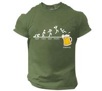 When God Made Me He Grinned and Said This'll Be Fun T Shirts for Men UK Short Sleeve Crew Neck Casual Funny Regular Fit Work T-Shirts Summer