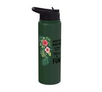 When God Made Me He Grinned Humor Fun Stainless Steel Insulated Water Bottle