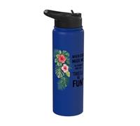 When God Made Me He Grinned Humor Fun Stainless Steel Insulated Water Bottle