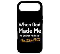 When God Made Me He Grinned Humorous Funny Sarcastic Saying Case for iPhone Air