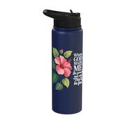 When God Made Me He Grinned Said Fun Stainless Steel Insulated Water Bottle