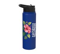 When God Made Me He Grinned Said Fun Stainless Steel Insulated Water Bottle