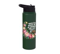 When God Made Me He Grinned This'll Be Fun Stainless Steel Insulated Water Bottle