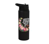 When God Made Me He Grinned This'll Be Fun Stainless Steel Insulated Water Bottle